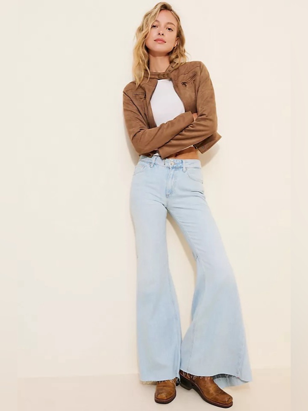 WE THE FREE • NWT Live Wire flare jeans light wash spark size 30 free people